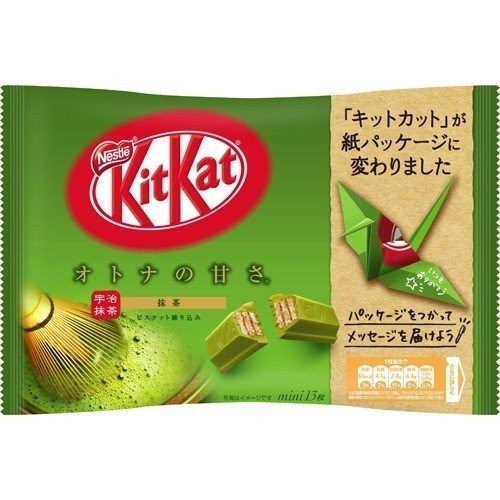 Kit-Kat шоколадные батончики со вкусом зеленого чая матча 139 гр - фото 38431