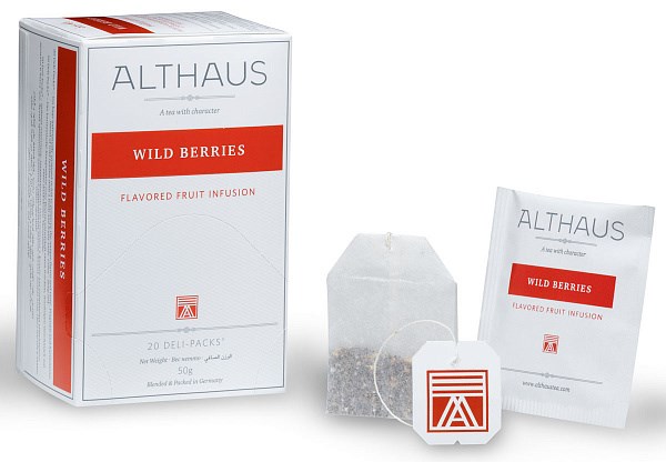 УДAlthaus Wild Berries питок чайный ароматизированный с ароматом лесных ягод пакетированный 20 пакет - фото 38588
