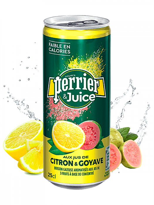 Perrier Citron Goyave напиток газированный с соком лимона и гуавы 250 мл - фото 38686