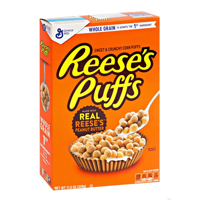 Reese's Puffs сухой завтрак с арахисовой пастой 450 гр - фото 38747
