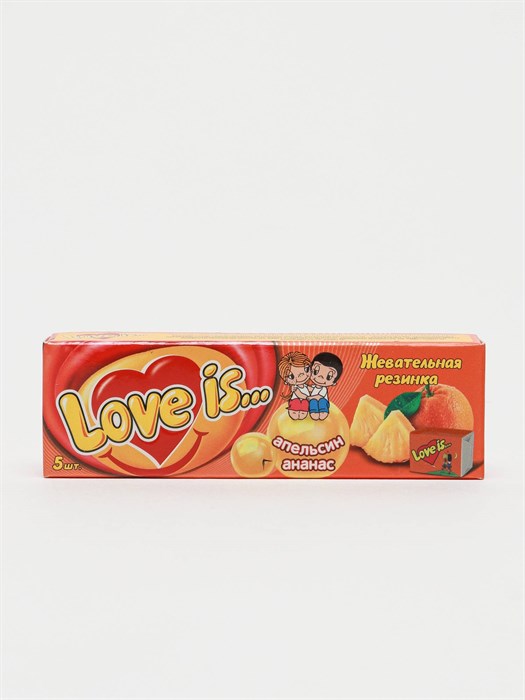 Love is жевательная резинка апельсин ананас 21 гр - фото 38841