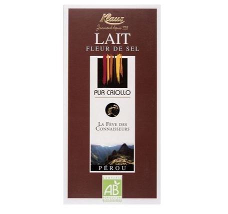 Klaus Lait Criollo шоколад молочный с солью и какао из Перу 100 гр - фото 39005