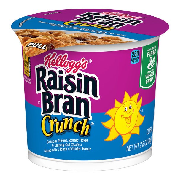 Kellogg's Raisin Bran Crunch сухой завтрак в чашке 80гр - фото 39085