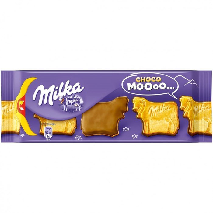 Milka Biscuits Choco Cow печенье форме коровы с шоколадом 120 гр 405302 - фото 39295