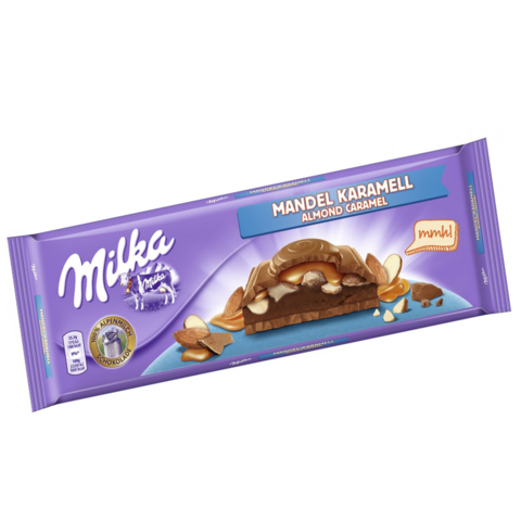 MIlka Almond плитка шоколада милка с карамелью и миндалем 300 гр 744883 - фото 39347