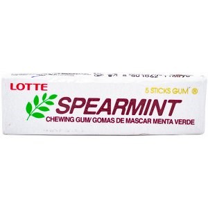 Lotte spearmint жвачка мята 26 гр - фото 39463