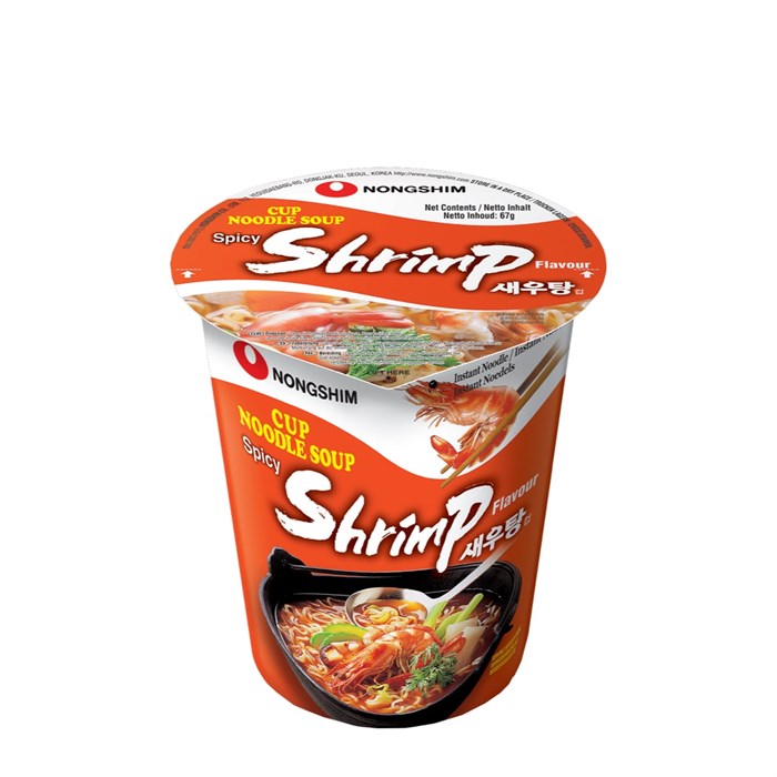 Nongshim Cup Noodle Soup Spicy Shrimp лапша со вк креветки 67гр 103689 - фото 39539