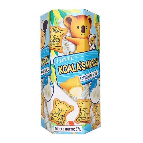 Koala march creamy milk печенье с молочно-кремовой начинкой 37 гр. - фото 39648