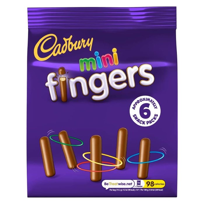 Cadbury Mini Fingers печенье в молочном шоколаде 115,8 гр - фото 39745