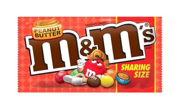 M&М's Peanut Butter Share Size шоколадное драже с арахисовой пастой 80,2 гр - фото 39872