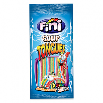 Fini Sour Tongues 6 Color жев. мармелад со вкусом тутти-фрутти 100 гр - фото 40027