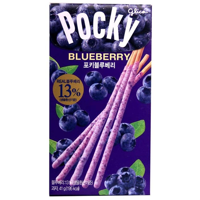 Pocky Blueberry палочки печенье голубика 41 гр - фото 40059