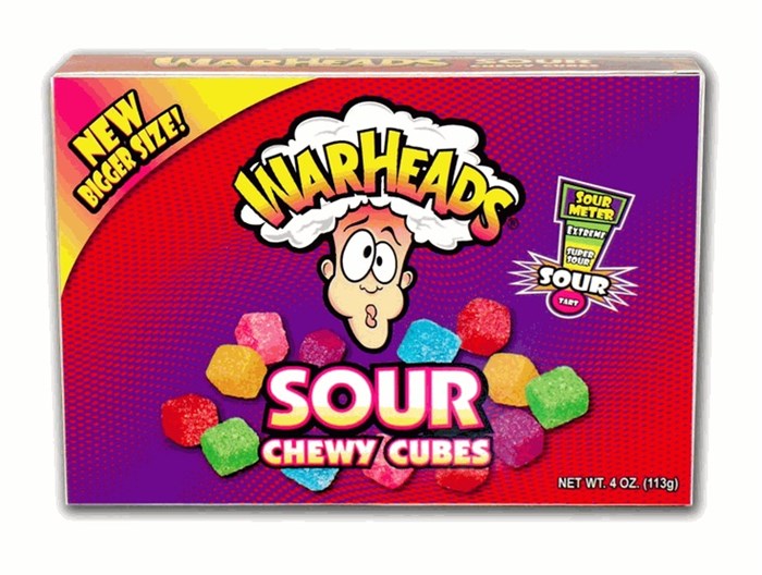 Warheads Chewy Cubes 6 flavors кислые конфеты 113 гр - фото 40118