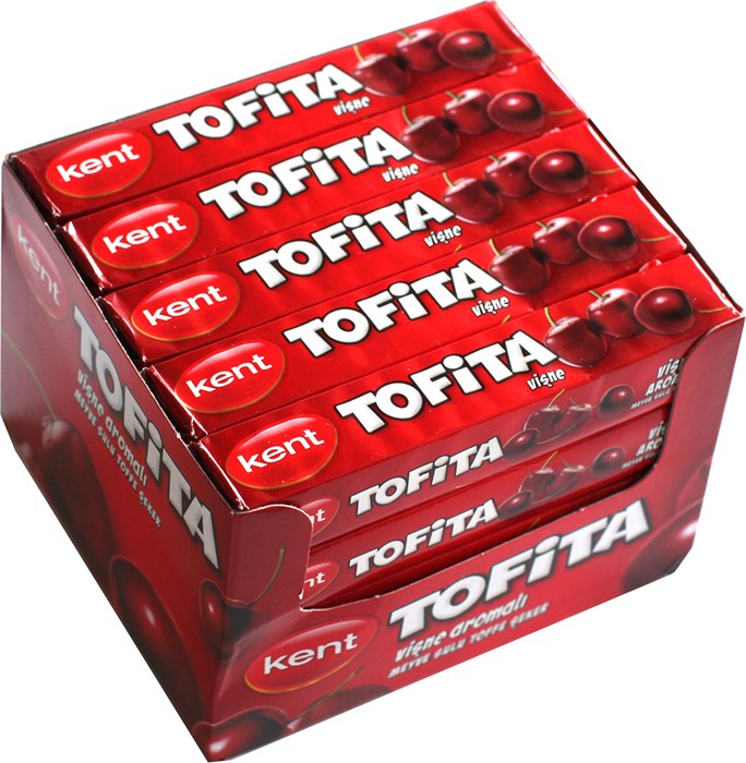 Tofita Сherry жевательная конфета со вкусом вишни 47 гр - фото 40190