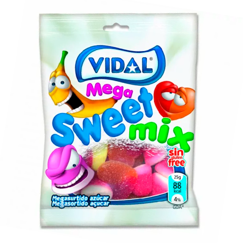 Vidal Mega Sweet Mix жевательный мармелад 100 гр - фото 40274