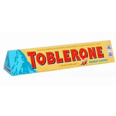 Toblerone Almond Crunchy шоколадный ботончик миндаль 100 гр 106416 - фото 40360