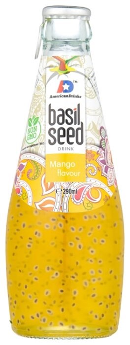 AD Basil Seed Drink Mango сокосодержащий напиток со вкусом манго 290 мл - фото 40410
