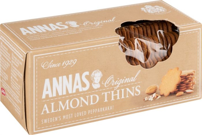 УДAnna's Thins  Almond имбирное печенье с миндалем 150 гр - фото 40563