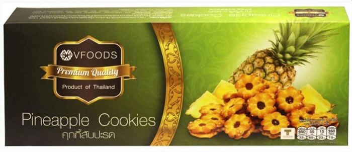 Vfoods Premium печенье с ананасовым джемом 140 гр - фото 40928