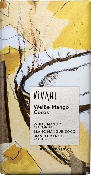 Шоколад Vivani Weibe Mango Cocos белый с йогуртом и кусочками манго и кокоса 80 г - фото 40981