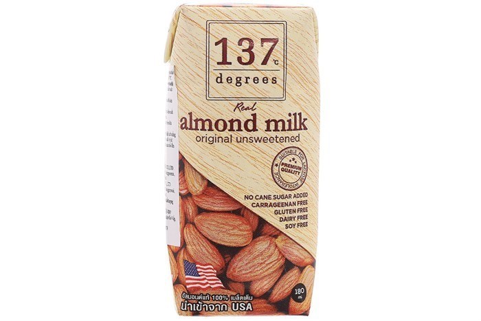 137 Degrees Almond Milk миндальное молоко без сахара 180 мл 951406 - фото 41024