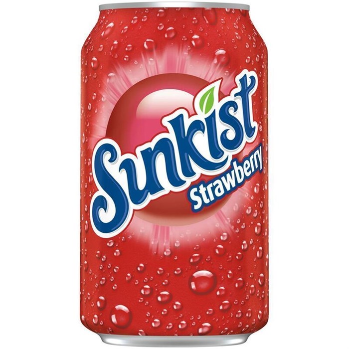 Sunkist Strawberry напиток газированный клубника 0,33 л. - фото 41267