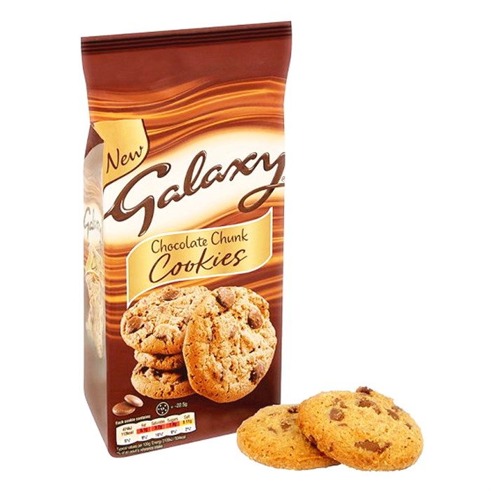 Galaxy White Chocolate Chunk Cookies печенье шоколадное 180 гр - фото 41297