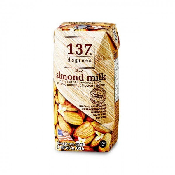 137 Degrees Almond Milk миндальное молоко с нектаром кокосовых соцв. 180 мл - фото 41328