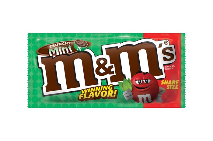M&M's Crunchy Mint шококоладное драже хрустящее со вкусом мяты 80,2 гр - фото 41366