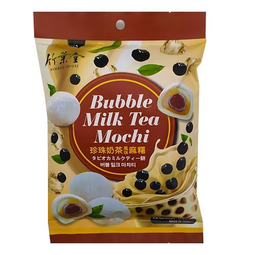 Bamboo House Bubble Milk Tea Mochi моти с начинкой бабл-ти и шоколадом (пакет) 120 гр - фото 41377