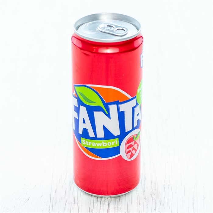 Fanta Strawberry напиток газированный клубника 325 мл, ж/б, Таиланд 132173 - фото 41384