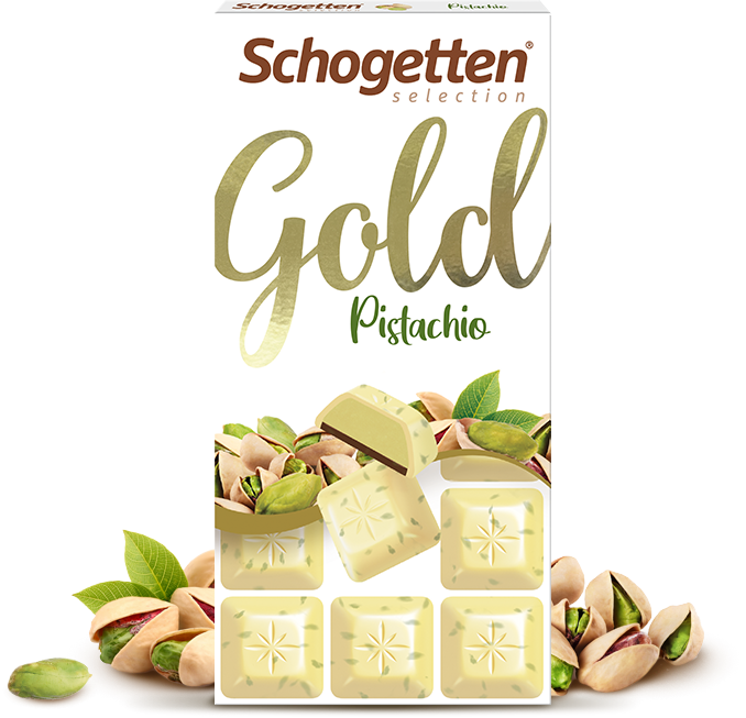 Schogetten Pistachio шоколад белый с дробленой фисташкой 100 гр - фото 41639