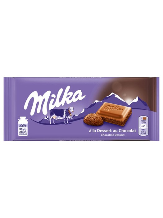 Milka chocolate dessert плитка шоколада милка с пористым шоколадом 100 гр. - фото 41646