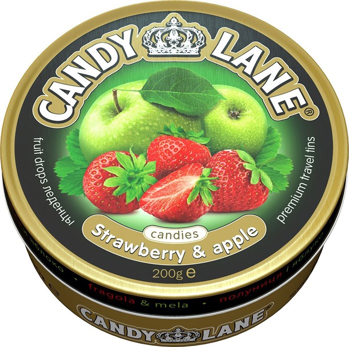 Candy Lane леденцы клубника яблоко 200 гр - фото 41816