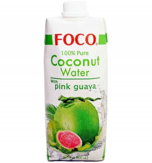 FOCO Coconut Water With Pink Guava кокосовая вода с гуавой 500 мл 111126 - фото 41900