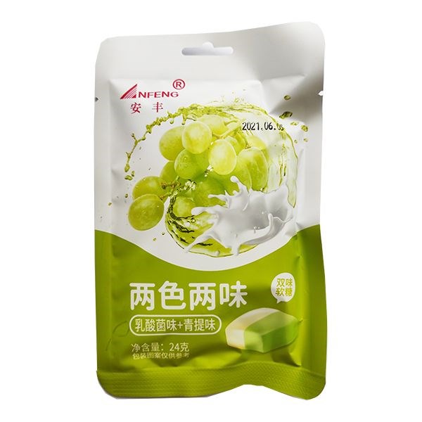 Anfeng жевательные конфеты со вкусом винограда и молока 24 гр - фото 41970