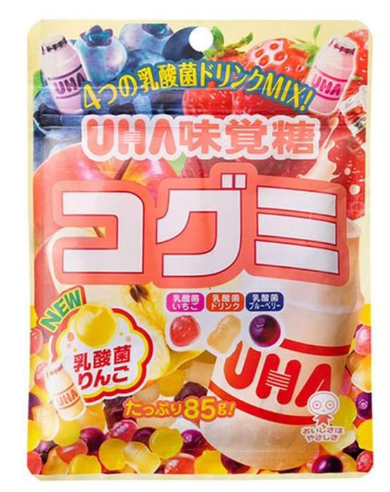 UHA Kogumi Жевательный мармелад ассорти со вкусом йогурта 85 гр - фото 42106
