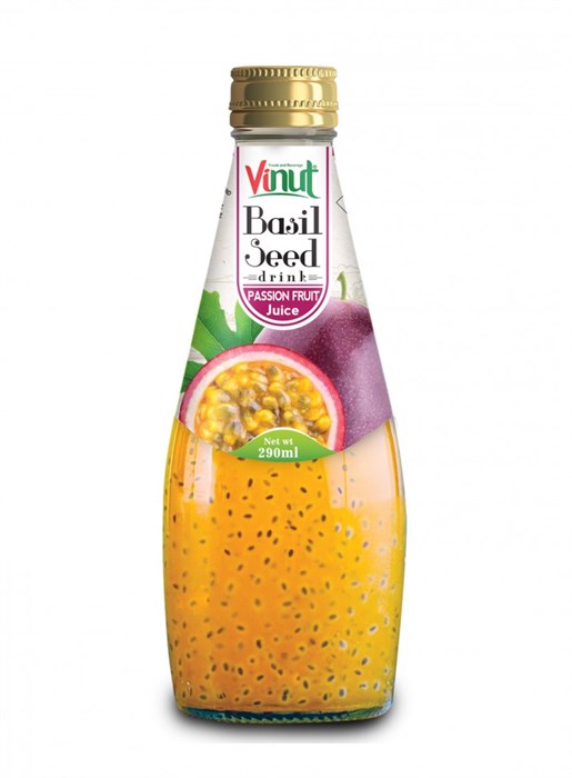 Basil Seed Drink Passion Fruit Flavor напиток семена базилика с ароматом маракуй 290 мл - фото 42152