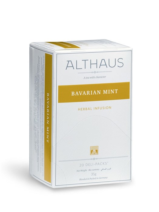 Althaus Bavarian Mint напиток чайный из мяты пакетированный 20 пакетиков - фото 42190