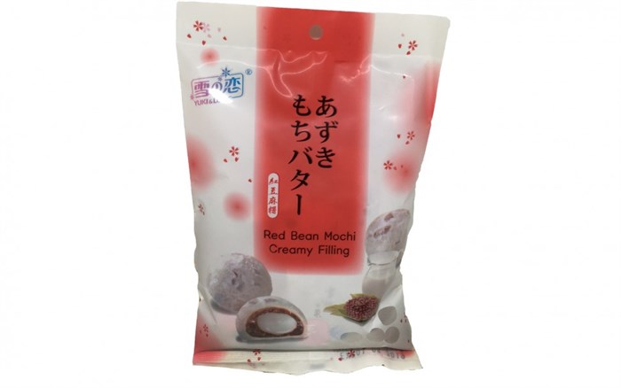 Red Bean Mochi Creamy Filling Моти Адзуки с кремом 120 гр - фото 42273