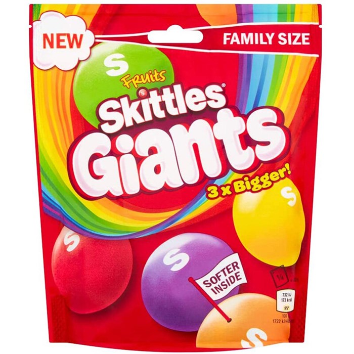 Skittles Giants Fruits жевательные конфеты 141 гр - фото 42375