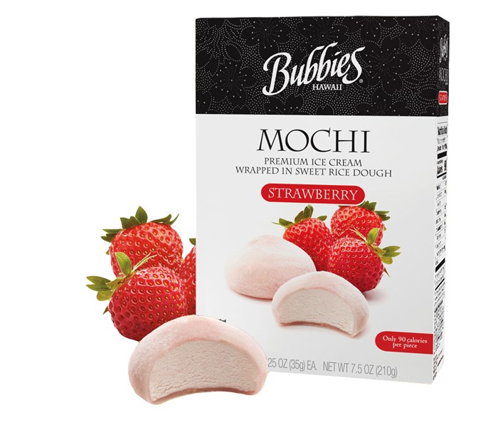 Bubbies Mochi Ice Cream Strawberry мороженое клубника - фото 42380