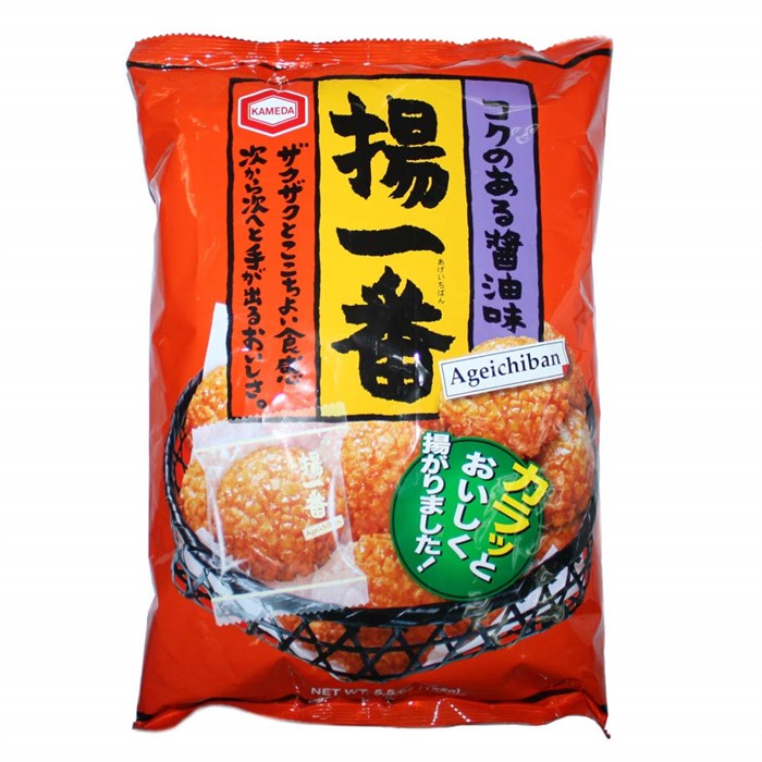 Age Ichiban печенье рисовое с медом и соевым соусом 138 гр - фото 42406
