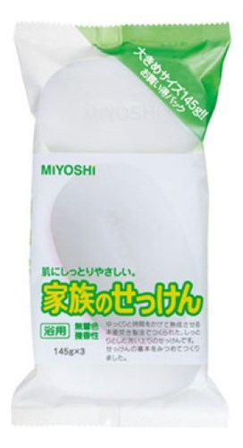 MIYOSHI Additive Free Soap Туалетное мыло на основе натуральных компонентов 3*145 гр - фото 42450