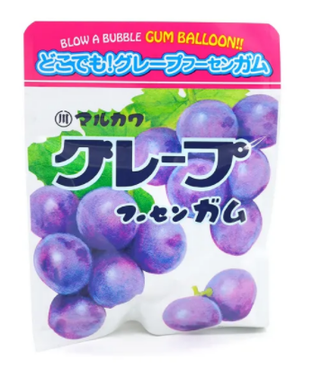 Marukawa Grape жев.резинка со вкусом винограда пакет 47 гр 112884 - фото 42460