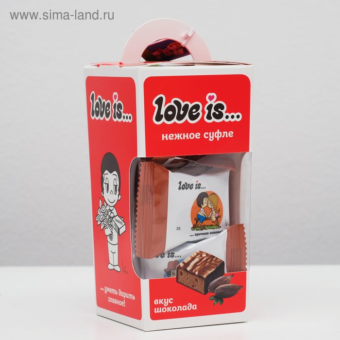 Love is набор конфет со вкусом шоколада 128 гр - фото 42551