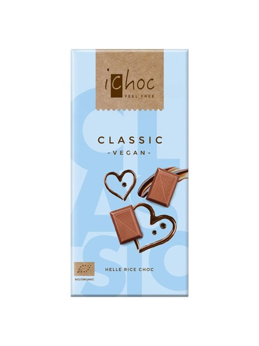 iChoc VEGAN Classic шоколад на рисовом молоке 37% какао 80 гр. - фото 42641