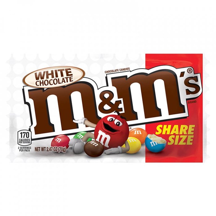 M&M's White Chocolate шоколадное драже с белым шоколадом 70 гр - фото 42692
