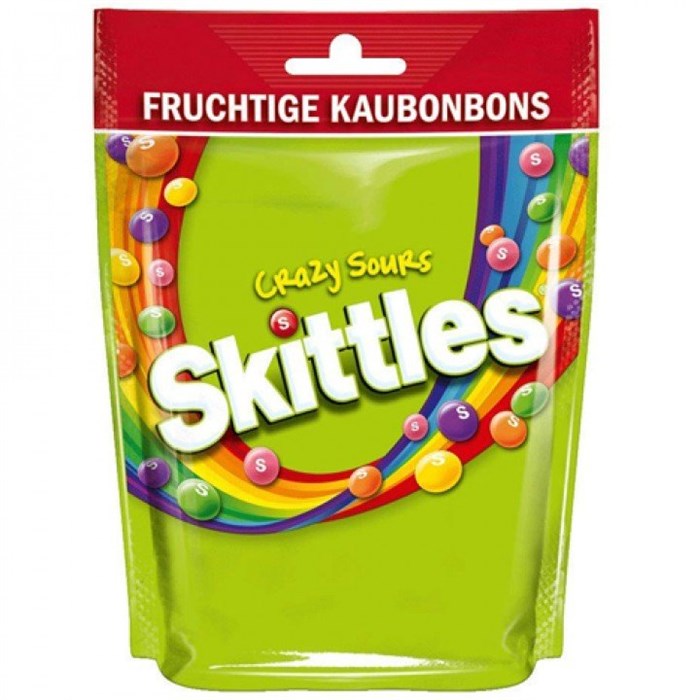 Skittles Crazy Sours жевательное драже 160 гр - фото 42746