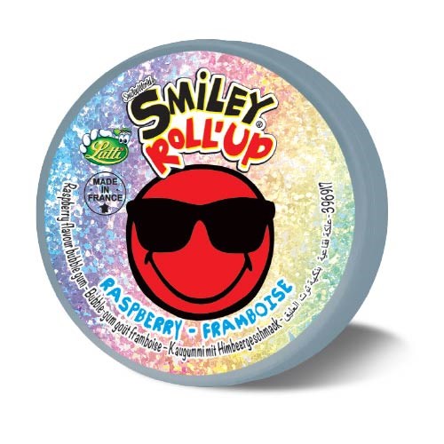 Smiley Roll'up Raspberry жевательная резинка со вкусом малины 29 гр - фото 42820